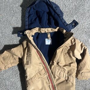 Mayoral Toddler Boys Tan Hooded Parka Jacket Size 24M Winter Coat